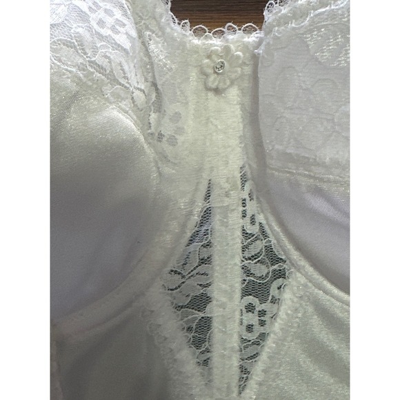 Dominique White Lace Corset Bustier Lingerie Strapless Bridal Wedding siz 32DD/E - Picture 9 of 14